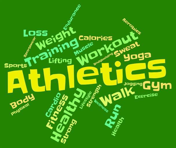 Athletics Word Indicates Getting Fit And Aerobic - Photo, Image