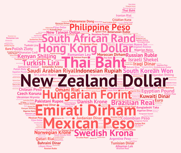 Új-zélandi dollár mutatja, pénzváltó és érme - Fotó, kép