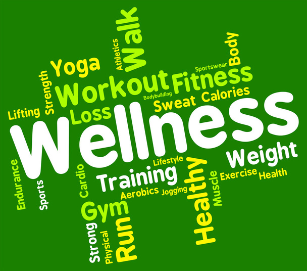 Wellness szó jelzi, állapotfelmérés és ellátás - Fotó, kép
