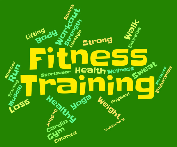 Entrenamiento de fitness indica entrenamiento y aeróbico
 - Foto, imagen