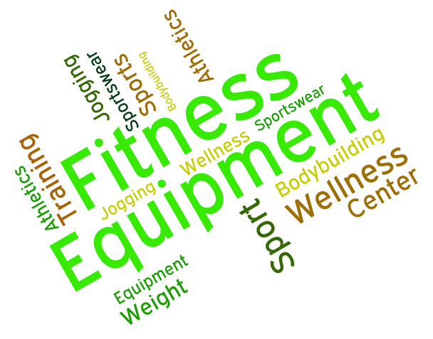 Equipamentos Fitness Indica Equipamentos Palavras e Texto
 - Foto, Imagem