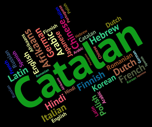 Lingua catalana Indica Lingo Vocabolario e straniero
 - Foto, immagini