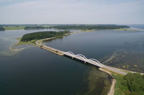 Letecký pohled na most do Munkholmu, Dánsko - Fotografie, Obrázek