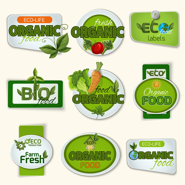 Bio Organic Life Badges  - Вектор,изображение