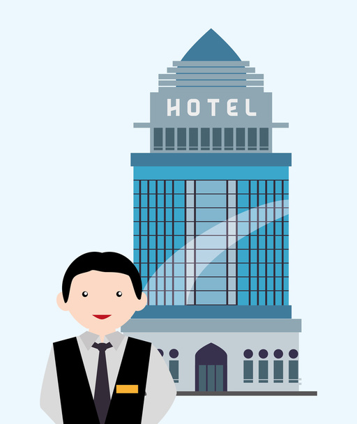 diseño del hotel
 - Vector, imagen
