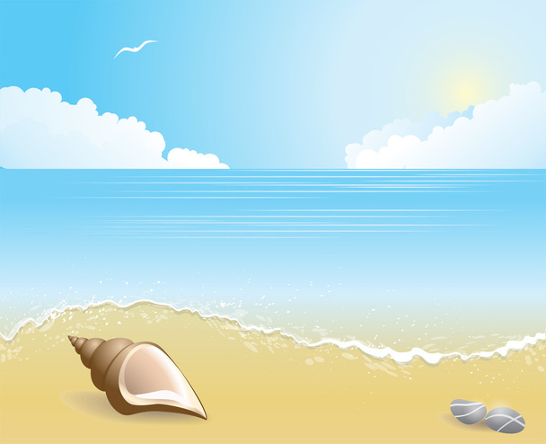 Sommer Strandurlaub Konzept Hintergrund. - Vektor, Bild