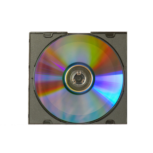 CD y estuche con inserto aislado en blanco
. - Foto, Imagen
