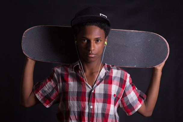若いスケーターの男の子 - 写真・画像