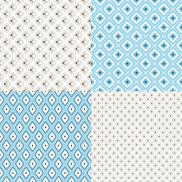 Set of geometric colorful seamless patterns - Vector, Image