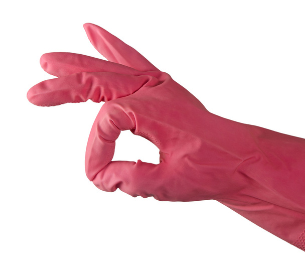 Hand in red glove - Foto, Imagem