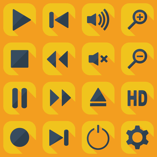 Flat modern design with shadow icon player - Vector, imagen