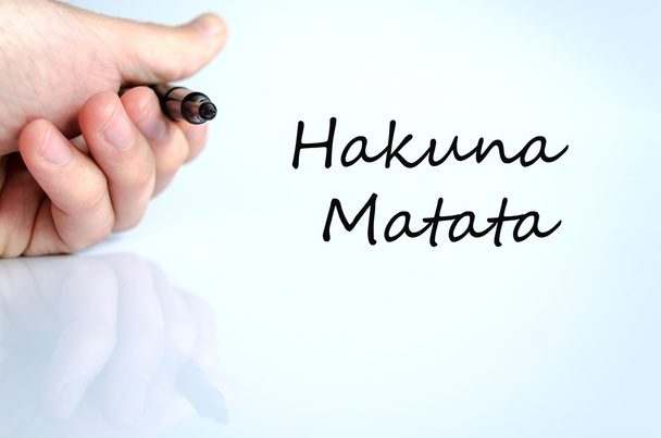 Hakuna matata κείμενο έννοια - Φωτογραφία, εικόνα