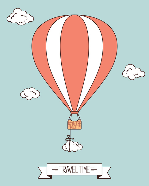 Hot air balloon - Vector, Image