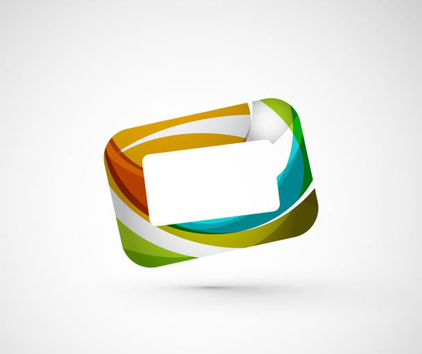 Αφηρημένα και γεωμετρικά εταιρεία λογότυπο πλαίσιο, οθόνη - Διάνυσμα, εικόνα