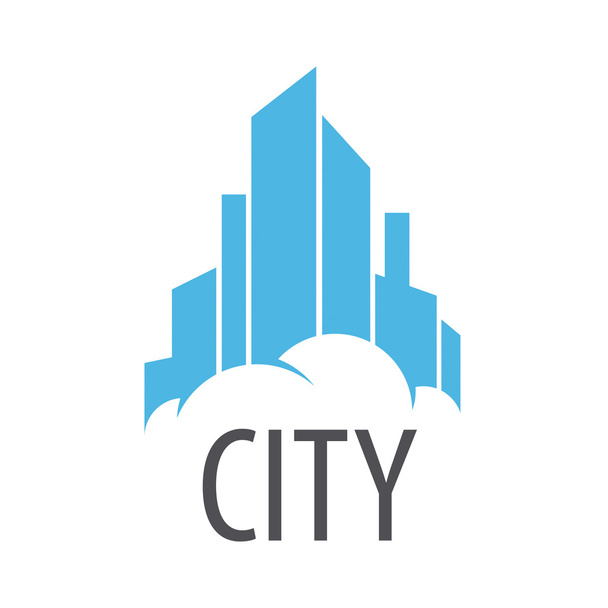 vector logo Blue City on the cloud - Διάνυσμα, εικόνα