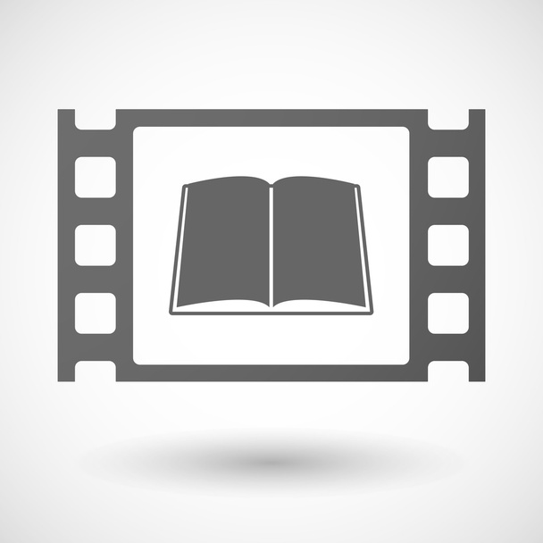 35mm film frame with a book - Vector, afbeelding