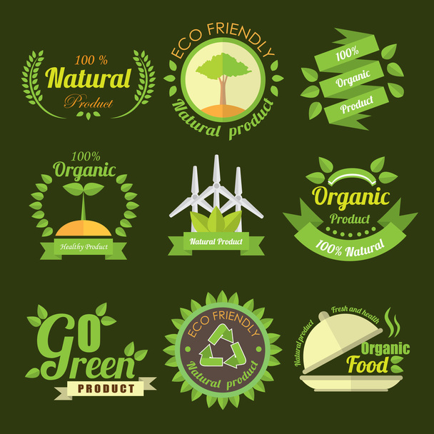 ecogreen product labels - Vector, Image