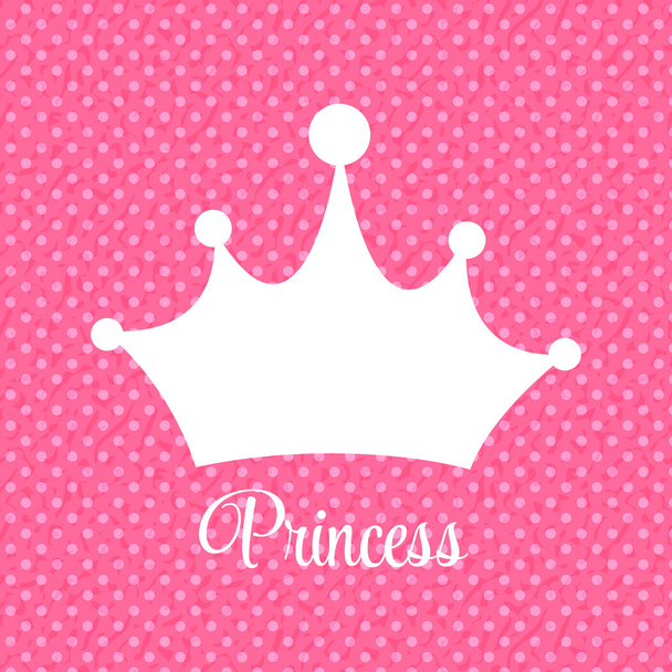 Princess Background with Crown Vector Illustration - Vector, Image