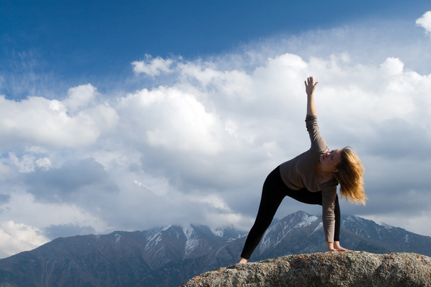 Yoga auf dem Gipfel - Foto, Bild