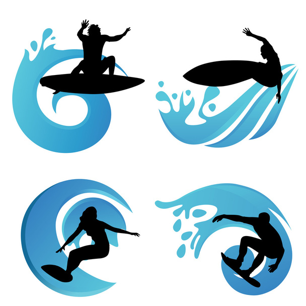 Símbolos de surf
 - Vector, Imagen