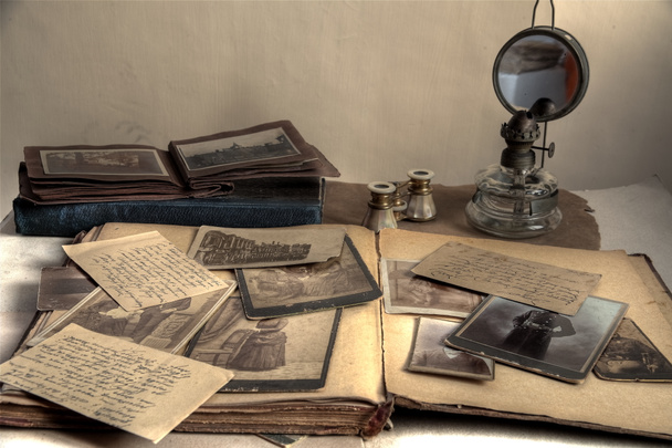 Eski Fotoğraflar, kartpostallar, mektup ve kitaplar - Fotoğraf, Görsel