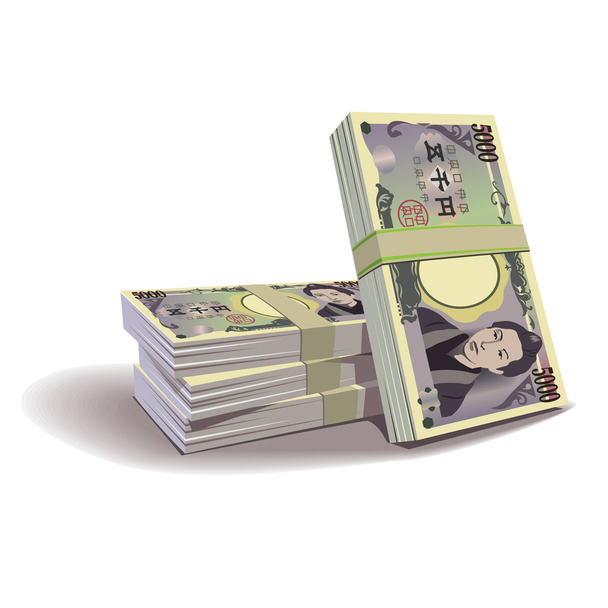 円紙幣ベクトル イラスト、金融のテーマ - ベクター画像