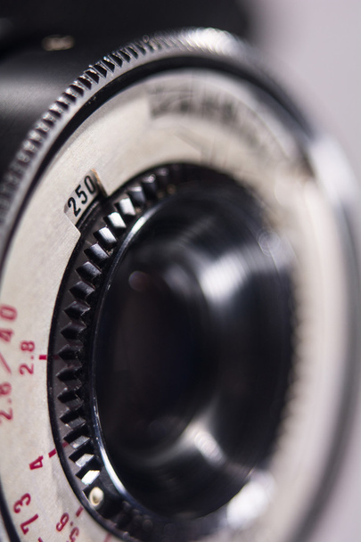 Close-up lens Photo Film camera aimed at shooting - Foto, Imagen