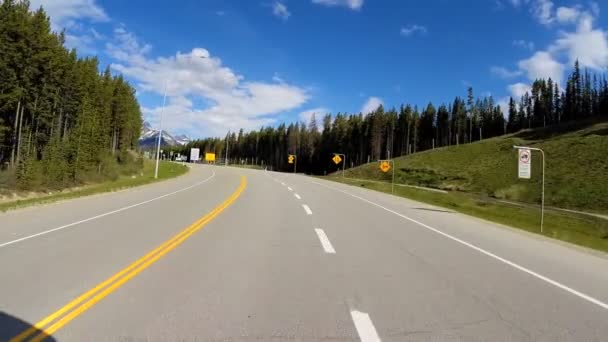 road trip on highway 93 Canada Parkway - Footage, Video