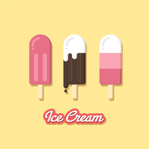 Ice cream set. - Vector, Image