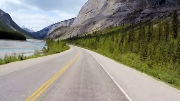 οδικό ταξίδι στον αυτοκινητόδρομο 93 Καναδάς Πάρκγουεϊ - Πλάνα, βίντεο