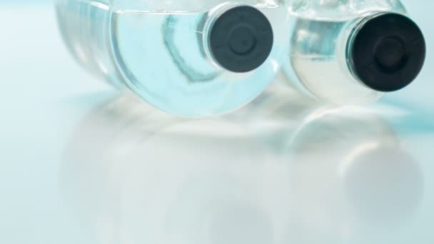 Vertical dolly shot of  chemical bottles - Séquence, vidéo