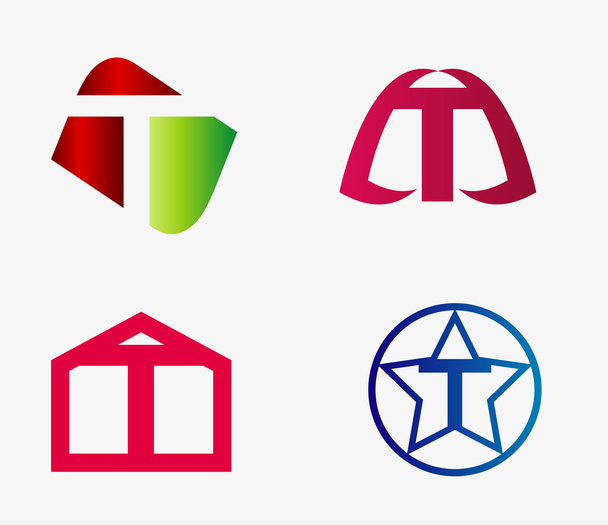 Lettre t logo icône ensemble
 - Vecteur, image