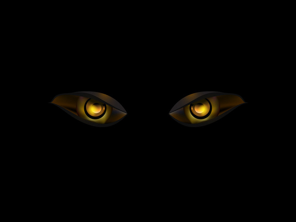 evil eye on black background illustration - Foto, afbeelding