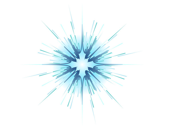 blue explosion on white background illustration - Zdjęcie, obraz