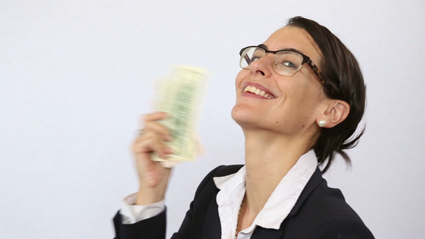 Frau mit Geld - Filmmaterial, Video