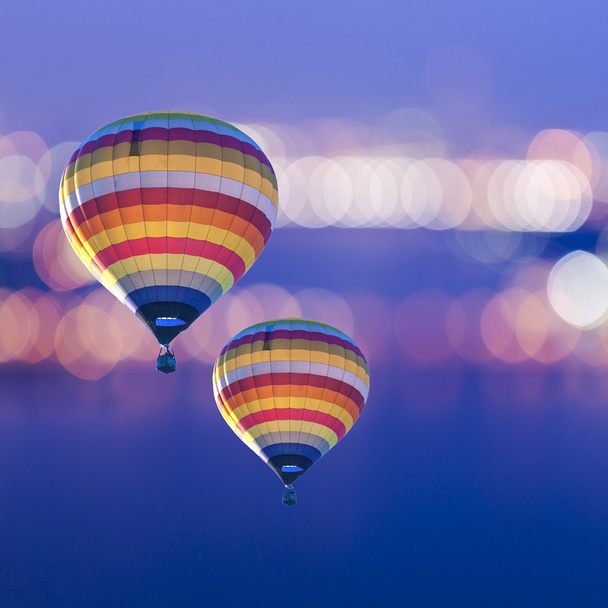 Horkovzdušný balón na rozostření bokeh pozadí - Fotografie, Obrázek