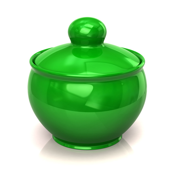 Green clay pot - Φωτογραφία, εικόνα