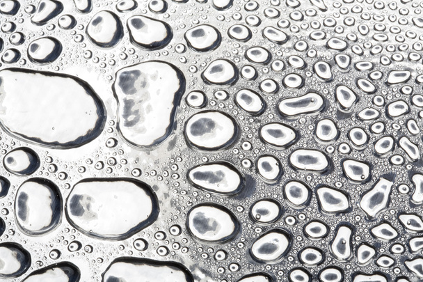 Water drops on polished metal surface - Fotó, kép