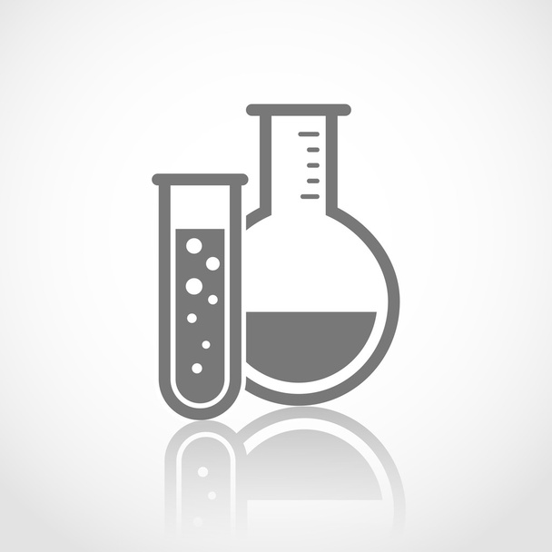Chemical test tubes logo - Vector, Image