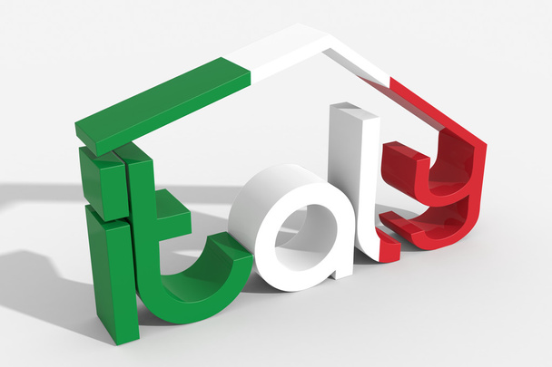 Λογότυπο 3D "ιταλικό" σχήμα κτίριο - Φωτογραφία, εικόνα