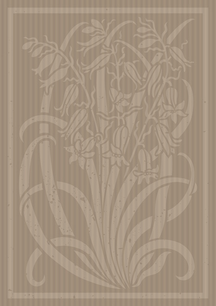 Floral ornament stylized cardboard. - Vecteur, image