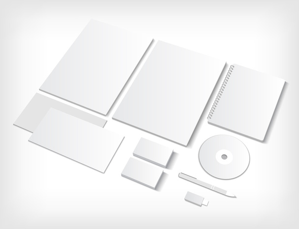 Set of CI blank templates with business cards and notebook. - Wektor, obraz