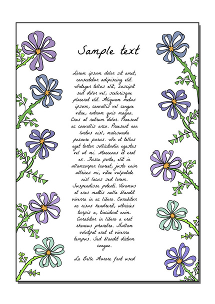 αφηρημένη κάρτα με λουλούδια - Διάνυσμα, εικόνα