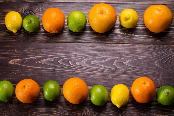 Oranges, limes,grapefruits and lemons. - Fotoğraf, Görsel