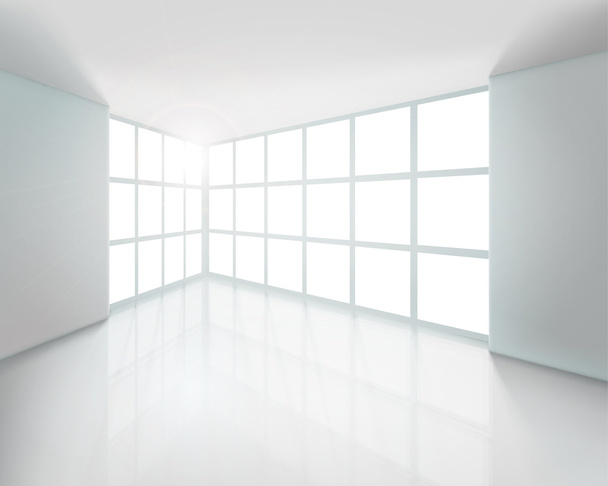 Empty white interior - Vector, Image