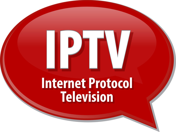 IPTV acronimo definizione discorso bolla illustrazione
 - Foto, immagini