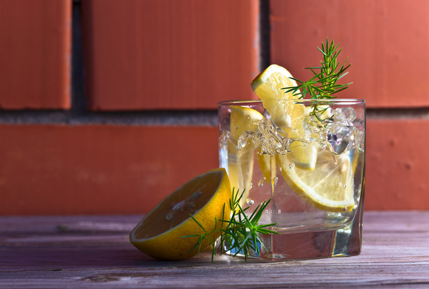 レモンと氷酒  - 写真・画像