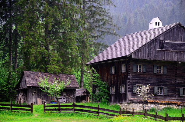 antiguas casas de madera en la naturaleza
 - Foto, Imagen