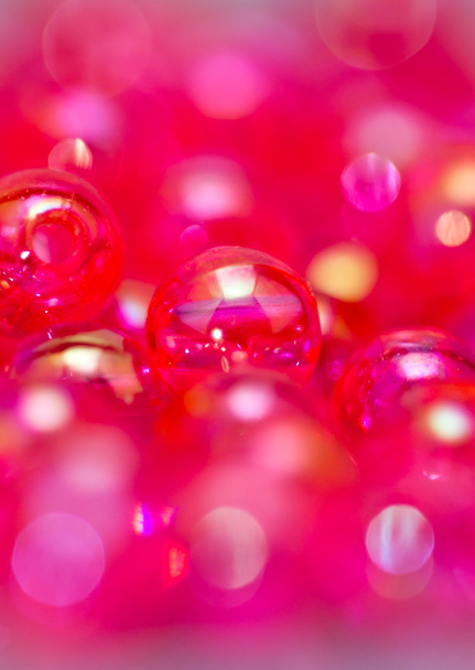 Red beads abstract background - Photo, Image