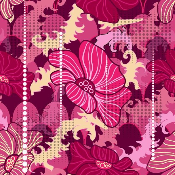 Abstract floral pattern - Vektör, Görsel
